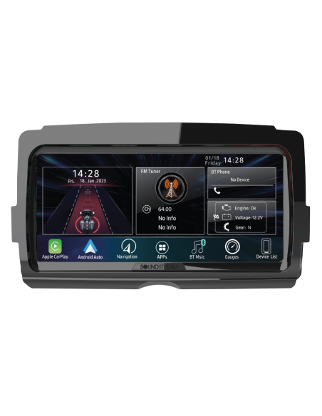Radio Soundstream V2 para Harley Touring/Trike 14+ con CarPlay y Android Auto Inalámbricos