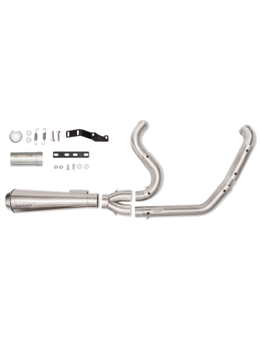 2 in 1 Exhaust Black Duck Fighter Harley Touring (2017+) | CE Approved