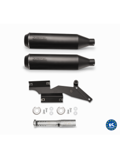 Black Duck Bombardier Exhaust Pipes for Harley Softail (2018+) | CE Approved