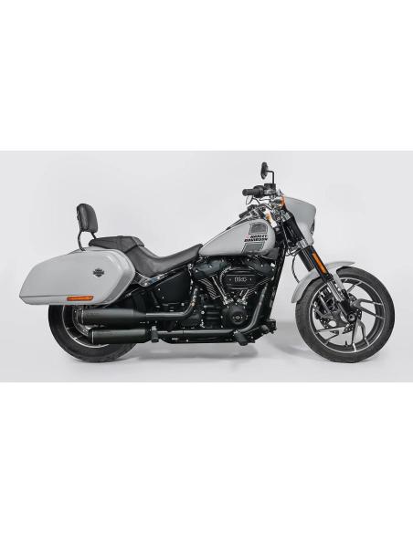 Black Duck Bombardier Exhaust Pipes for Harley Softail (2018+) | CE Approved
