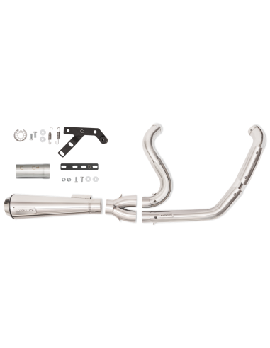 Black Duck Fighter Exhaust Polished Harley Softail 2018+ | Mirror Finish CE