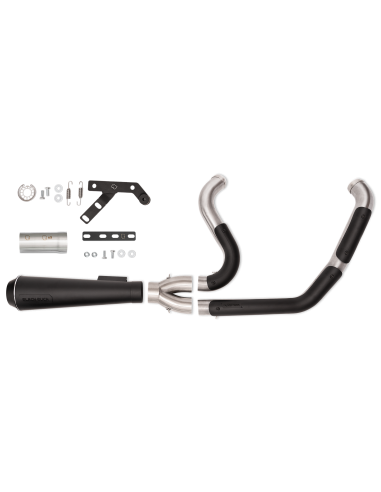 Black Duck Fighter Exhaust Black Harley Softail 2018+ | CE Approved