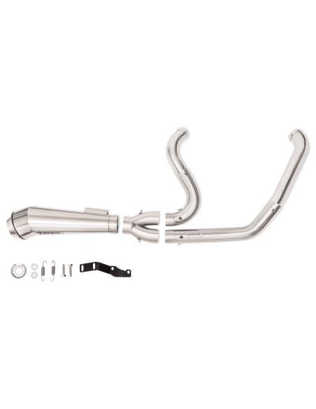 Black Duck Fighter PRO RAW Exhaust Harley Softail 2018+ | Brushed Finish CE