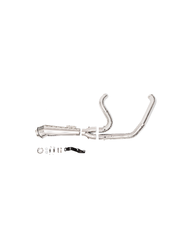 Black Duck Fighter PRO RAW Exhaust Harley Softail 2018+ | Brushed Finish CE