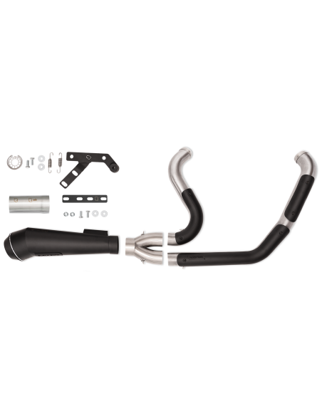 Black Duck Fighter PRO Exhaust Black Harley Softail 2018+ | CE Approved