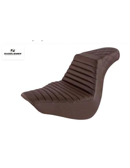 Saddlemen Step-Up Brown Seat Harley FLFB/FXBR 18-UP | Iguana Custom