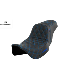 ASIENTO SADDLEMEN SDC PERFORMANCE GRIP AZUL PARA HARLEY...