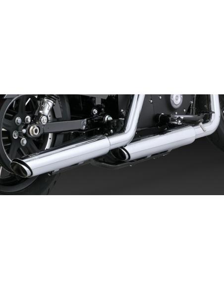 Silenciadores Slip-On 3" Twin Slash PCX Cromados Harley-Davidson Sportster 2014-2022 | Vance & Hines