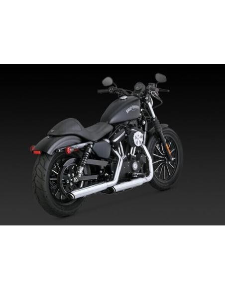 Silencieux Slip-On 3" Twin Slash PCX Chromés Harley-Davidson Sportster 2014-2022 | Vance & Hines