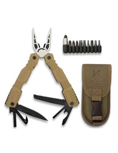 Pince Multifonction K25 33797 Coyote 19 Fonctions avec Étui | Iguana Custom