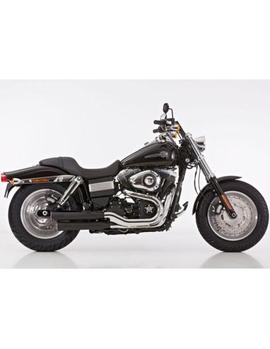 Échappements Falcon Double Groove noir FXD 2008–2016 — Iguana Custom