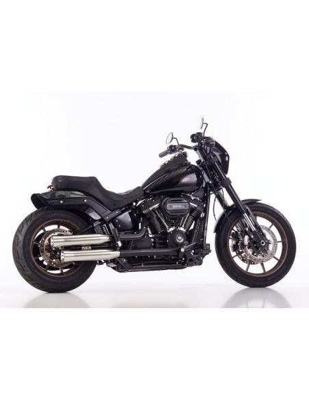 Escapes Falcon Double Groove pulido Softail 2021–2024 — Iguana Custom