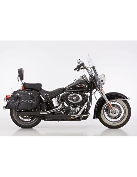 Échappements Falcon Double Groove noir FLHC/FLHCS 2021–2024 — Iguana Custom