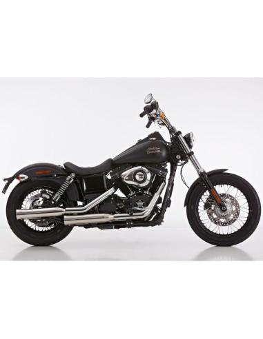 Falcon Double Groove Chrome Exhaust Dyna 2006–2016 — Iguana Custom