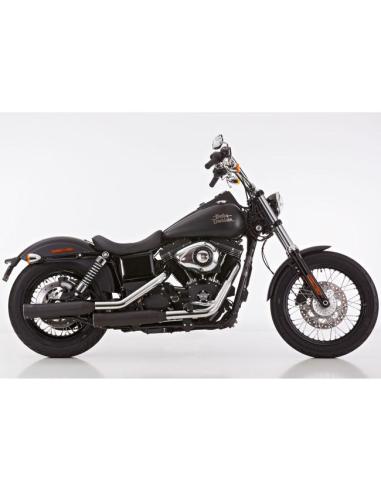 Échappements Falcon Double Groove noir Dyna 2006–2016 — Iguana Custom