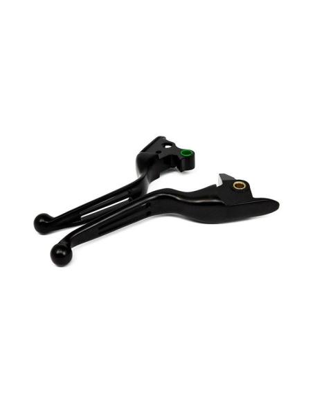 Kit de Leviers Wide Blade Noir pour Harley Softail 15-17 | Câble