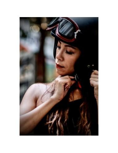 Lunettes Vintage Moto Bertoni AF196R Rouges | Protection UV et Style Rétro