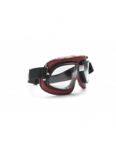 Lunettes Vintage Moto Bertoni AF196R Rouges | Protection UV et Style Rétro