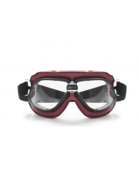 Gafas Vintage Moto Bertoni AF196R Rojas | Protección UV y Estilo Retro