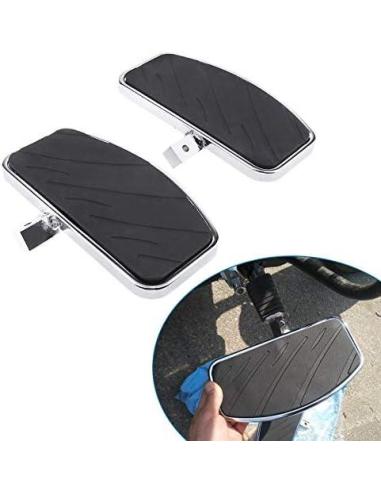 Chrome Universal Platforms with Rubber for Custom Motorcycles | Iguana Custom