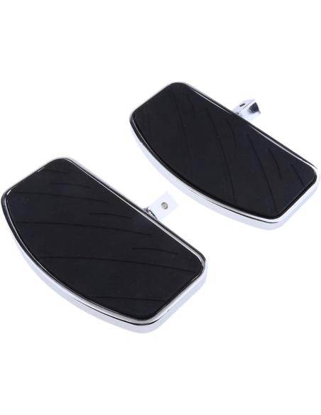 Plataformas Universais Cromadas com Borracha para Motos Custom | Iguana Custom