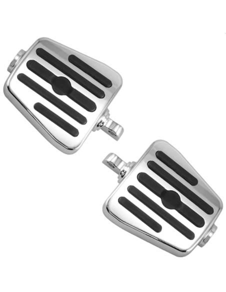 Mini Repose-pieds Chromés pour Harley-Davidson | Passager et Pilote | Iguana Custom