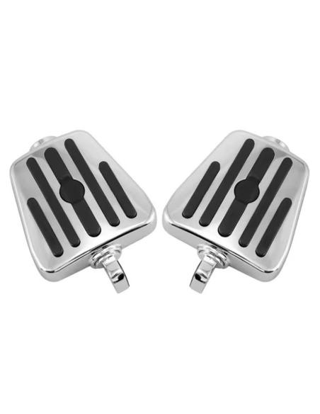 Mini Floorboards Cromadas para Harley-Davidson | Passageiro e Piloto | Iguana Custom