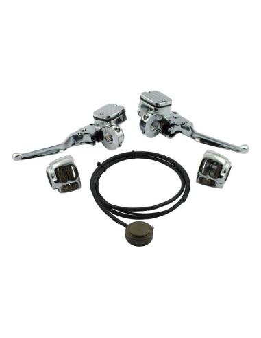 Kit Embrague Hidráulico Cromado Harley Softail Dyna | Iguana Custom