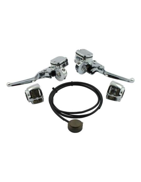 Kit d’Embrayage Hydraulique Chromé Harley Softail Dyna | Iguana Custom