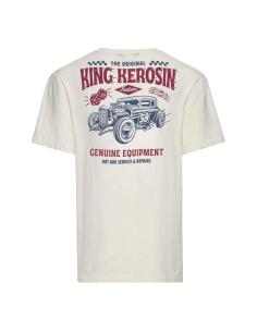 Maglietta King Kerosin Hot Rod Service Offwhite | Stile Garage Vintage