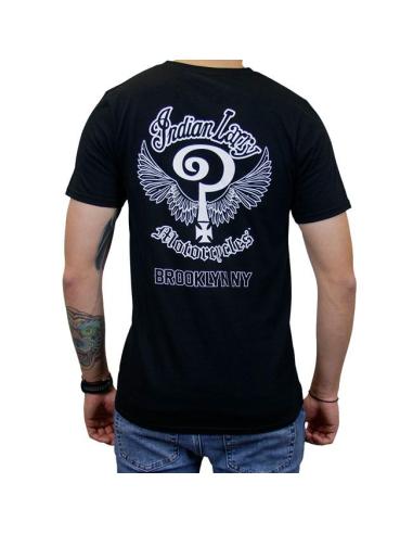 Camiseta Indian Larry John’s Negra | Estilo Chopper Made in USA