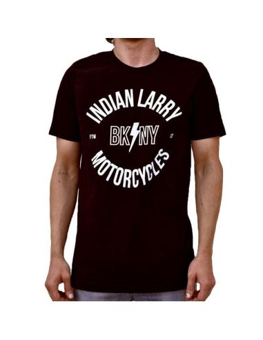 Indian Larry BK/NY Black T-Shirt | Brooklyn Old School Chopper Style