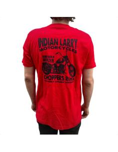 Maglietta Indian Larry Street Racer Rossa | Chopper Style Made in USA