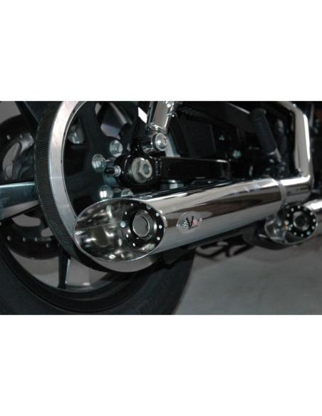 Échappement V Performance Slash Cut Chromé XL Sportster 04–13 | Homologué Euro 3