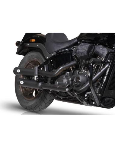 Échappement V Performance Double Ring Noir Softail 22–24 | Homologué Euro 5