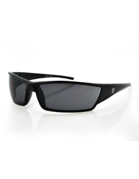 Lunettes ZANheadgear Utah Noir Brillant Verre Fumé