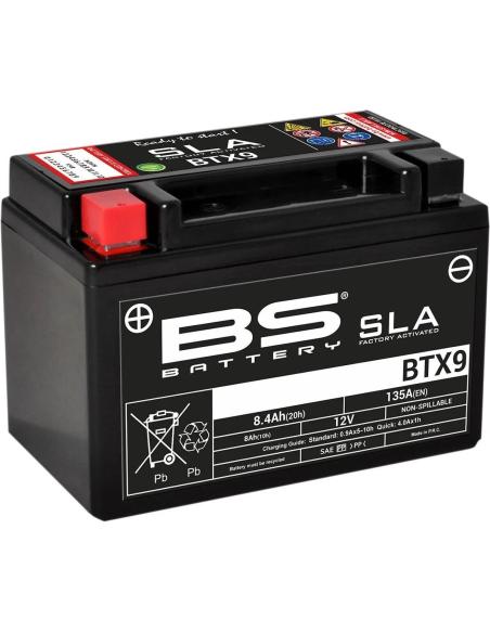 Batería BS BTX9 SLA 12V 8Ah 135CCA AGM | Sellada y Libre de Mantenimiento