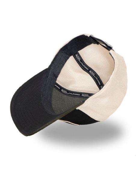 Boné Von Dutch Semi-Curvo Skull Preto/Verde/Branco | Estilo Biker