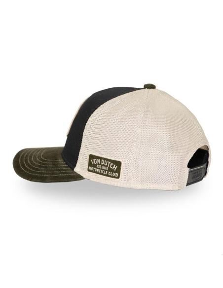 Von Dutch Semi-Curved Skull Cap Black/Green/White | Biker Style