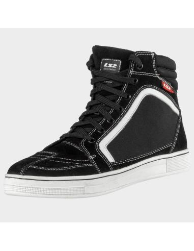 Botas LS2 Doron Pretas linha branca | Cano Baixo, Urbanas, Homologadas EN 13634