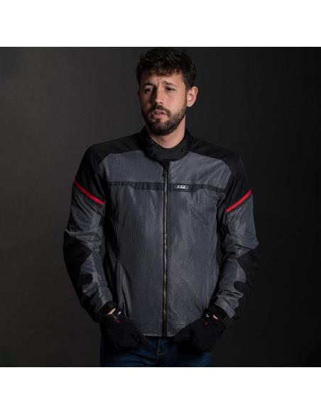 Summer Jacket LS2 Riva Gray/Black | Ventilated and Waterproof CE Class A