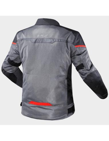 Casaco de Verão LS2 Riva Cinza/Preto | Ventilado e Impermeável CE Classe A