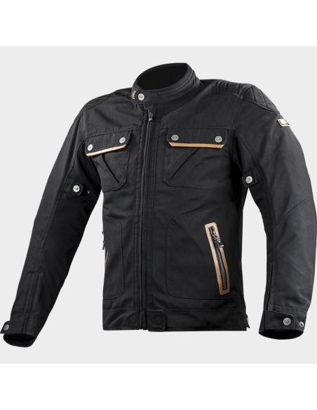 Jacket LS2 Bullet Men’s Black Vintage Waterproof with Armor | Iguana Custom