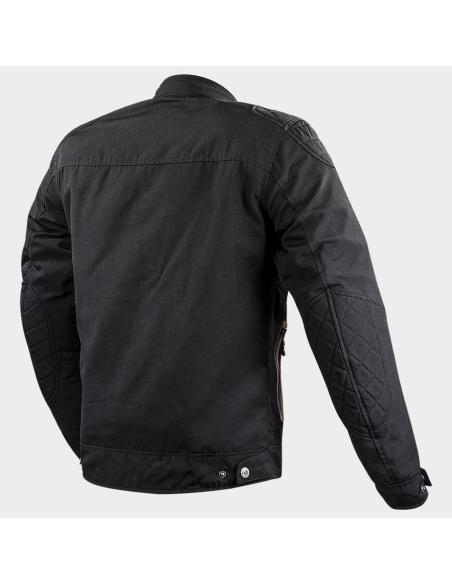 Chaqueta LS2 Bullet man negra Vintage Impermeable con Protecciones | Iguana Custom