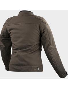 Chaqueta LS2 Bullet lady marrón negra Vintage Impermeable con Protecciones | Iguana Custom 2