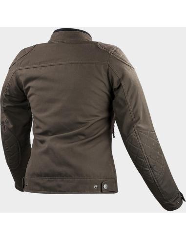 Giacca LS2 Bullet lady marrone nera Vintage Impermeabile con Protezioni | Iguana Custom