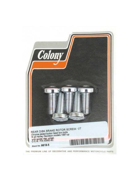 Colony OEM 43567-92 Chrome Brake Screw Kit for Harley-Davidson | Iguana Custom