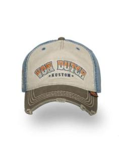 GORRA VON DUTCH RETRO SKULL BLUE/GREEN — AJUSTABLE 2