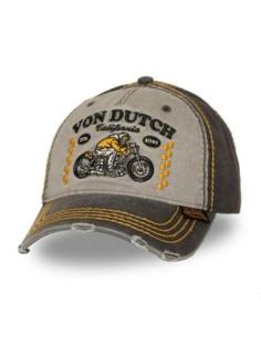 GORRA VON DUTCH RETRO CAFE RACER BLACK — AJUSTABLE