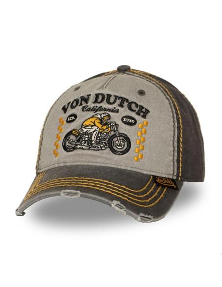 Casquette Von Dutch Retro Cafe Racer noire – Réglable